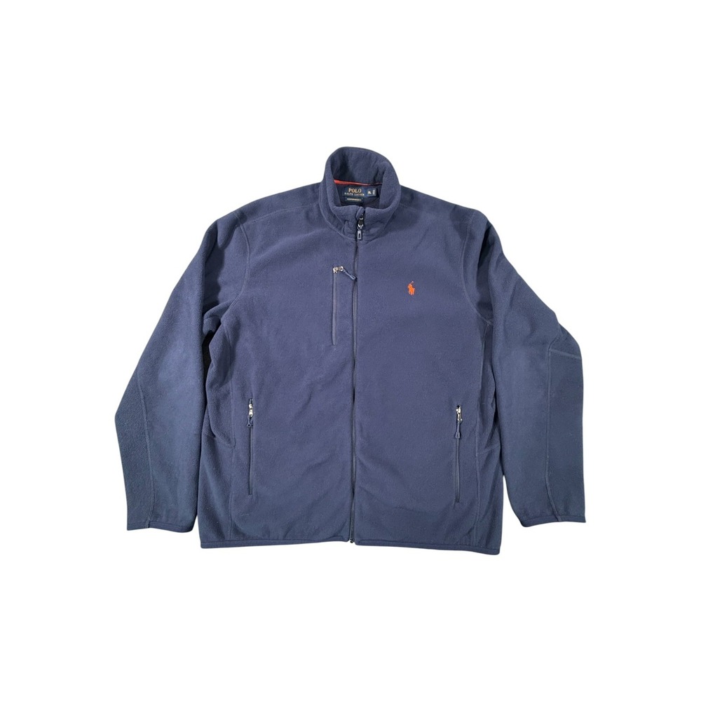 Polo Ralph Lauren Men's Blue Full Zip Jacket w/ Pockets Stand-Up Collar XL